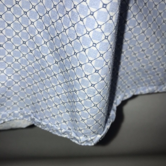 Men's J. Ferrar Blue & White Printed Button Down Shirt - Picture 6 of 12